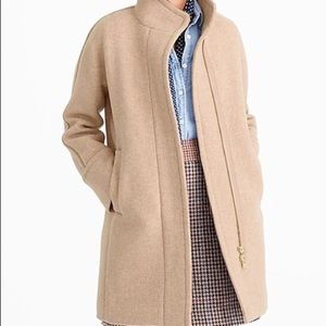 J. Crew Stadium Cloth Cocoon Coat in Camel